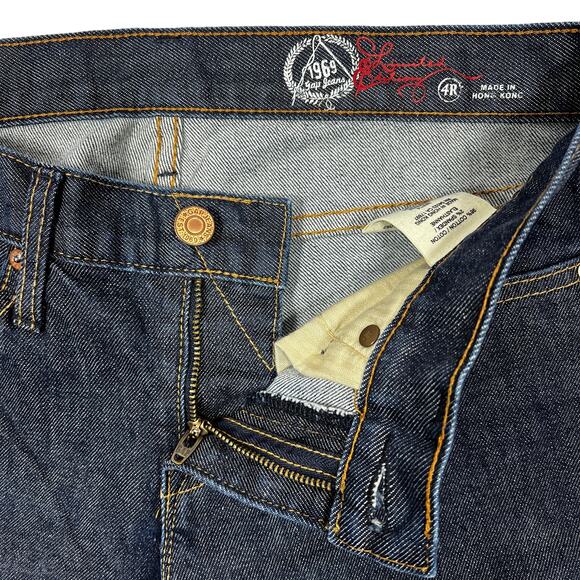 Gap 1969 Y2K Low-Rise Jeans Women's 4R Straight Dark Wash Stretch Denim Grunge - Picture 5 of 9